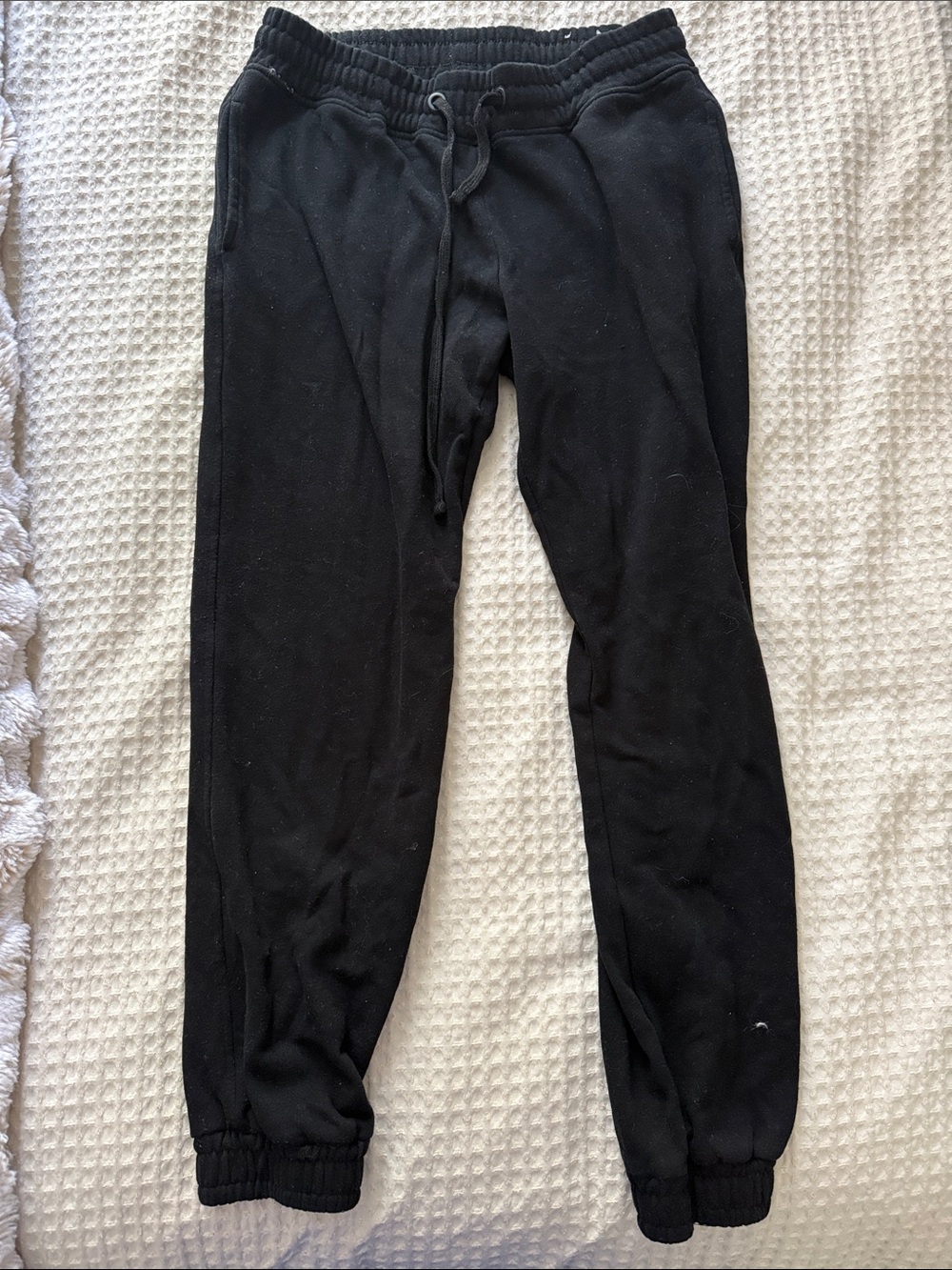 Women’s Black Jogger Pants - Casual Drawstring Sweatpants